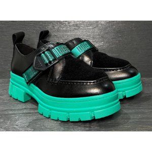 UGG Ashton Plush Emerald Green Waterproof Leather Platform Shoes Womens
